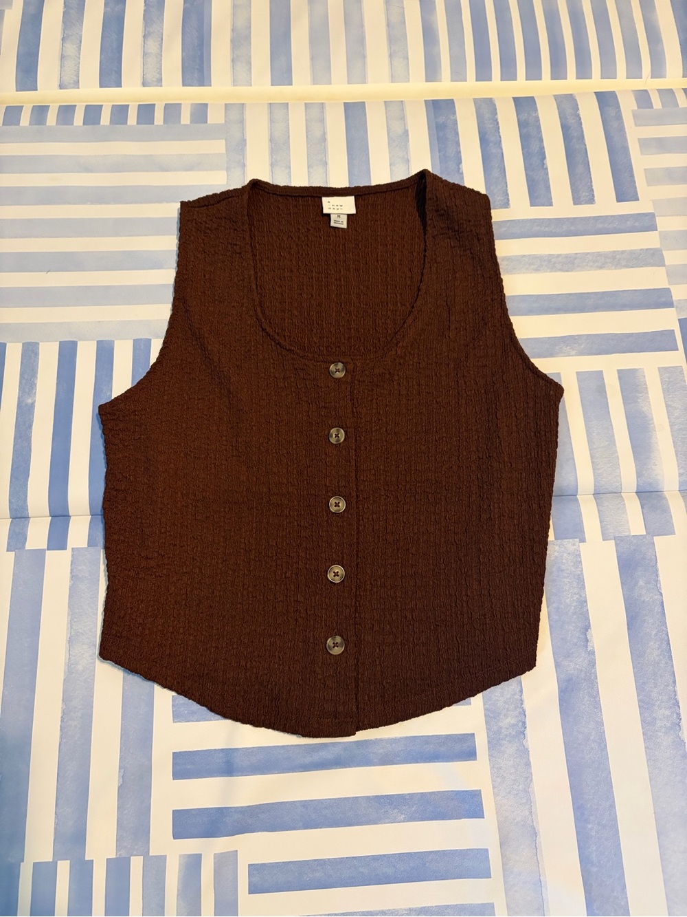 Brown Vest Top